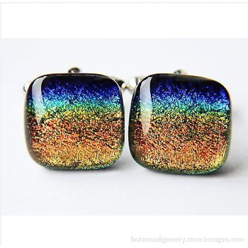 Genuine Dichroic Glass Hand Crafted Cufflinks Chl2014077